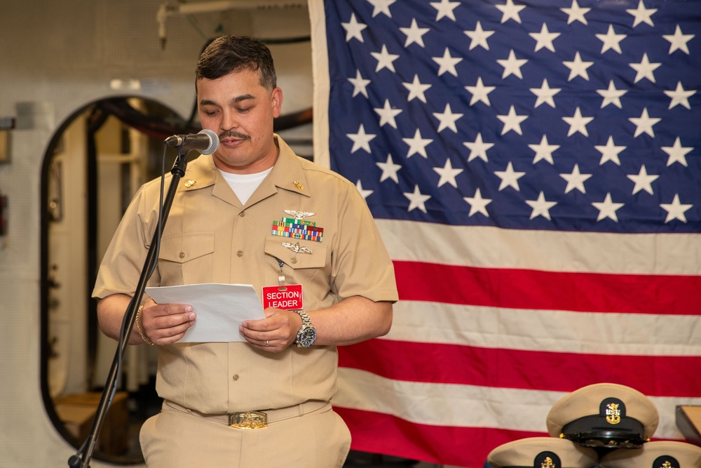 Tripoli Chief Petty Officers Celebrate the Mess’s 132nd Birthday
