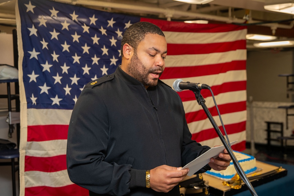 Tripoli Chief Petty Officers Celebrate the Mess’s 132nd Birthday