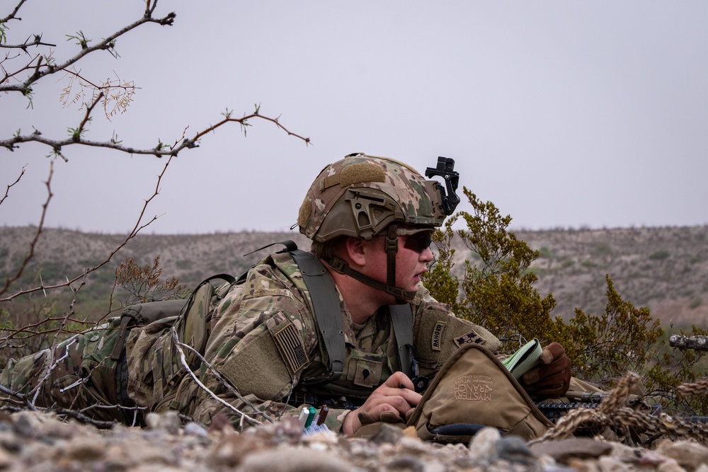 U.S. Soldiers conduct a squad level reconnaissance patrol along the southern border