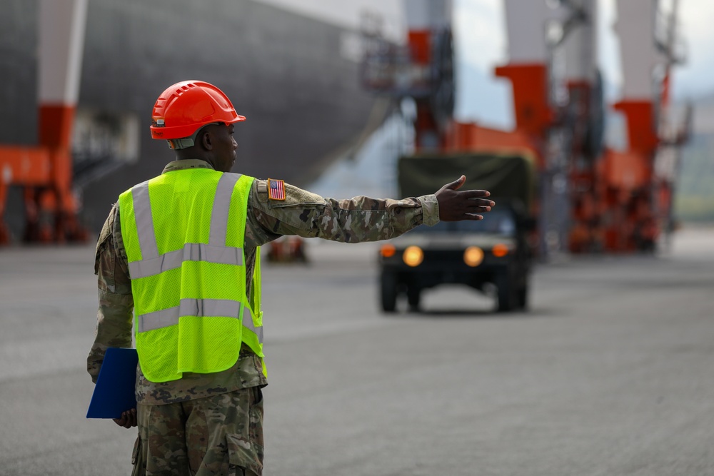 U.S. Army Soldiers Conduct Port Operations, Enabling Readiness