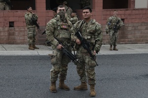 Soldiers conduct battle drills during Astral Knight 19