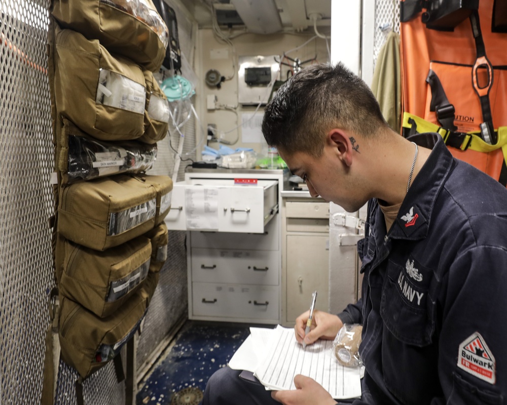 USS Princeton conducts routine operations as part of the Carl Vinson Carrier Strike Group