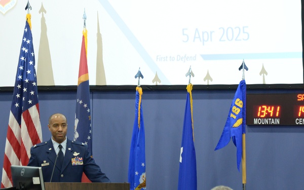 Col. Robinson addresses the 186th AOG