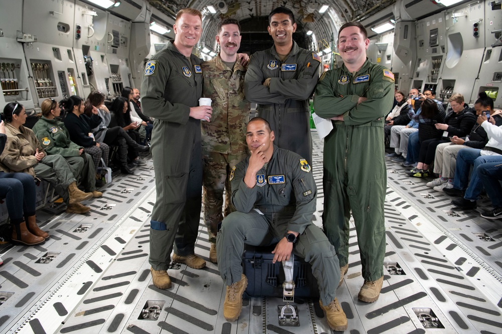 Spouse Appreciation Flight airlift team