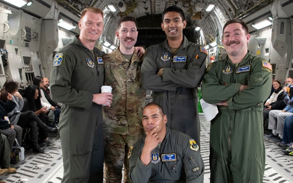 Spouse Appreciation Flight airlift team