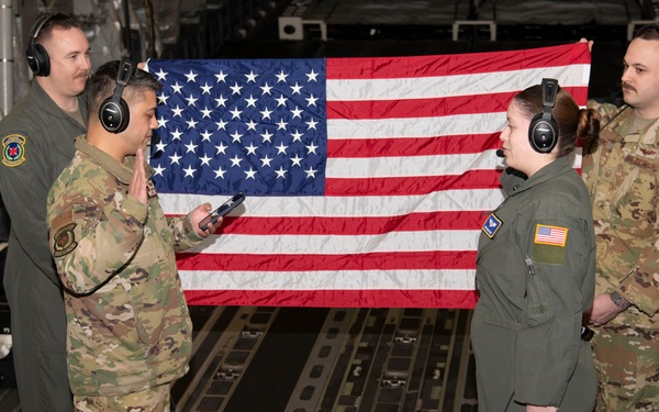 349th Aeromedical Evacuation Squadron reenlistment