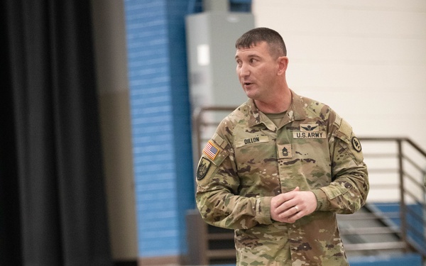 Sgt. 1st Class Benjamin Dillon promotes to Master Sgt.