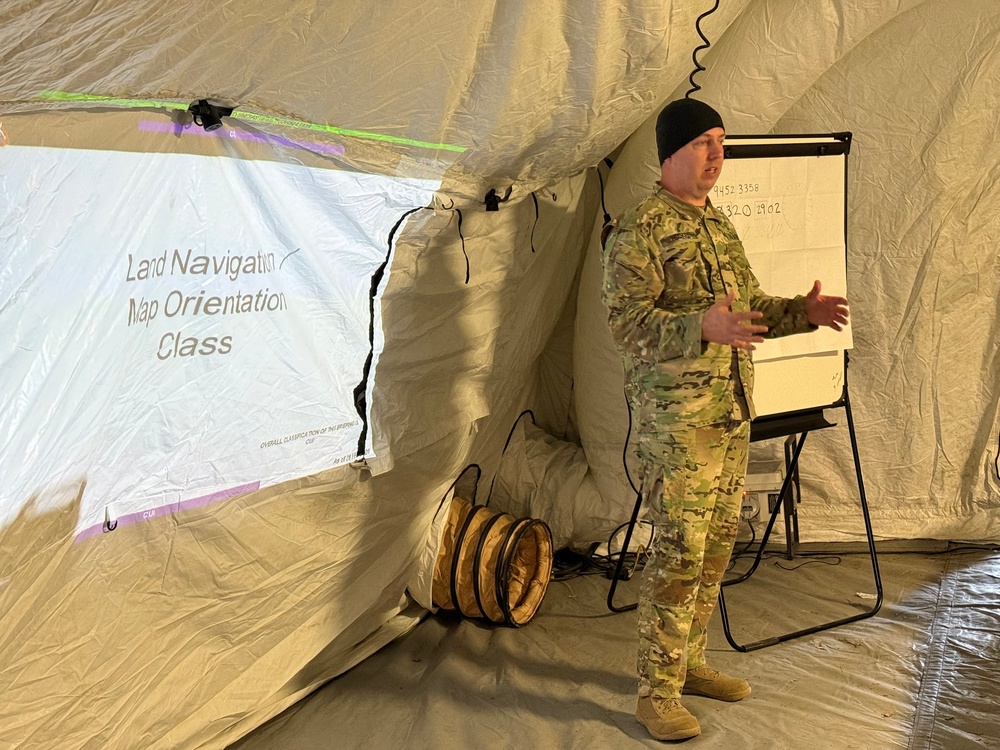 Soldiers Participate in Land Navigation Familiarization Training During Field Training Exercise