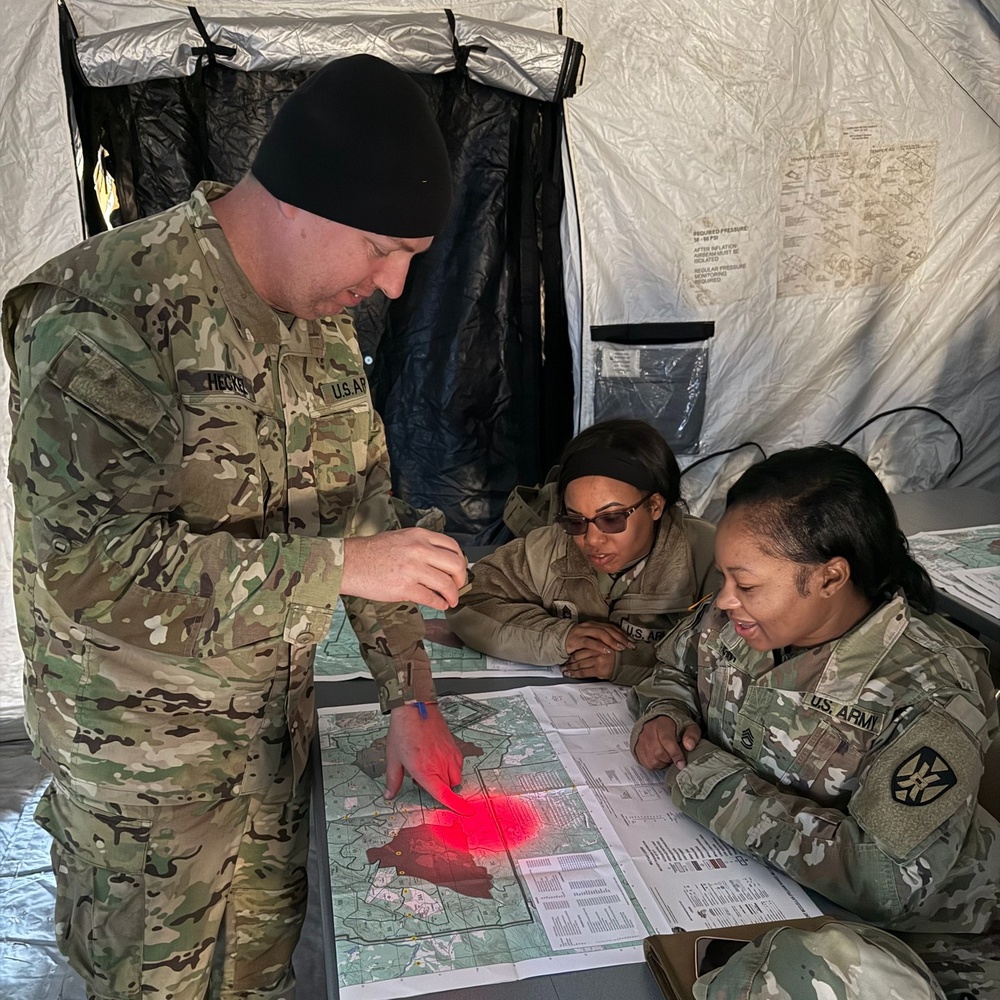Soldiers Participate in Land Navigation Familiarization Training During Field Training Exercise