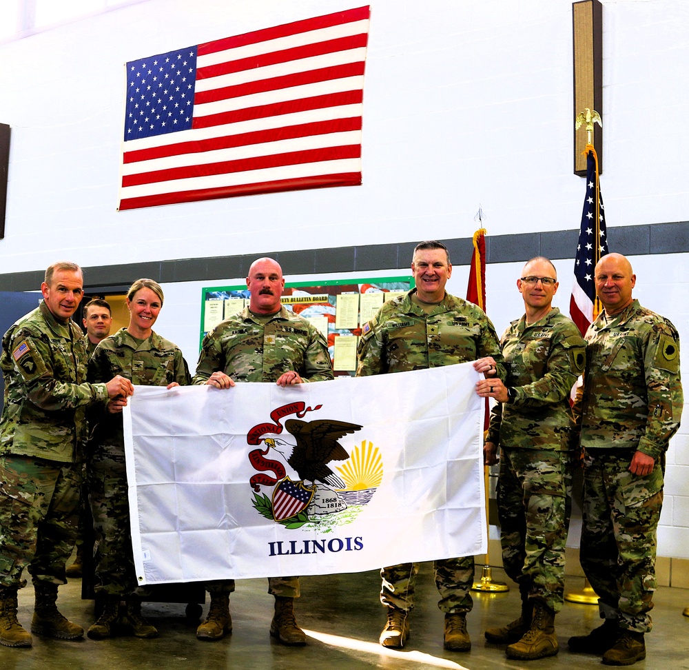 Illinois battalion welcomes home team, deploys two others in combined ceremony