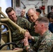Marines from the 22nd LAAD Brief Commander, ESG 2 on L-MADIS