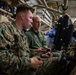 Marines from the 22nd LAAD Brief Commander, ESG 2 on L-MADIS
