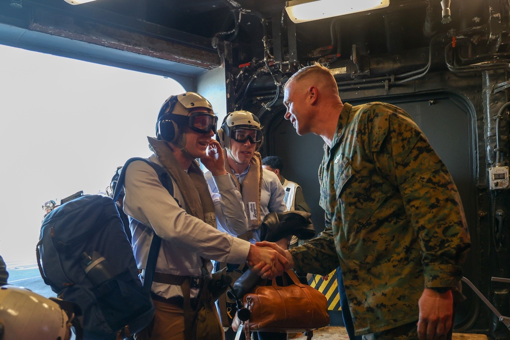 22nd MEU | Staff Delegates visit USS Iwo Jima LHD 7