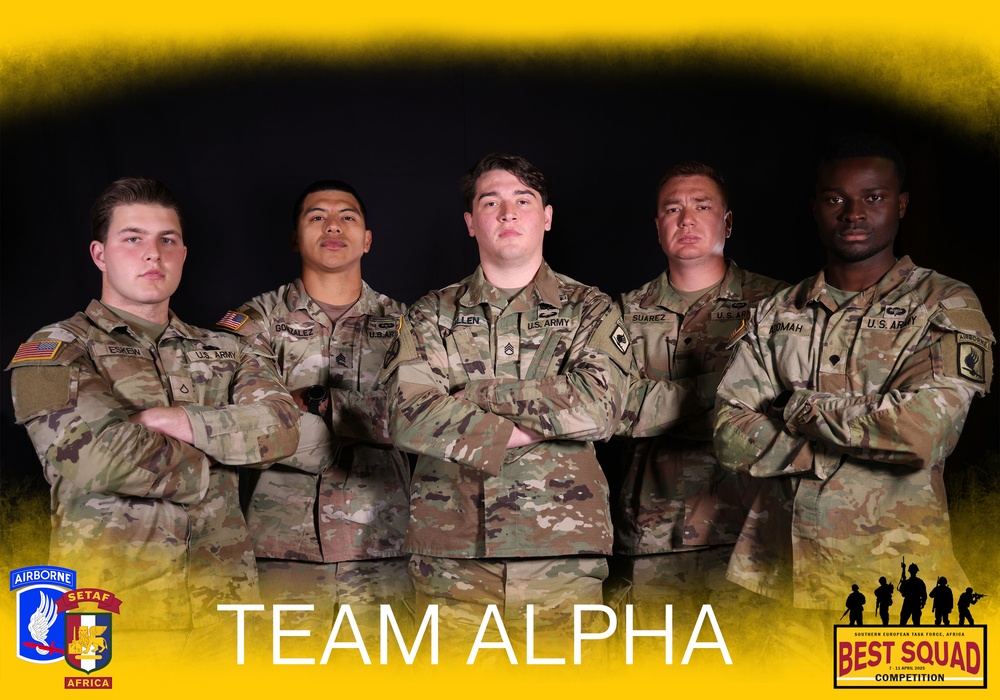 SETAF-AF competitors pose for best squad competition