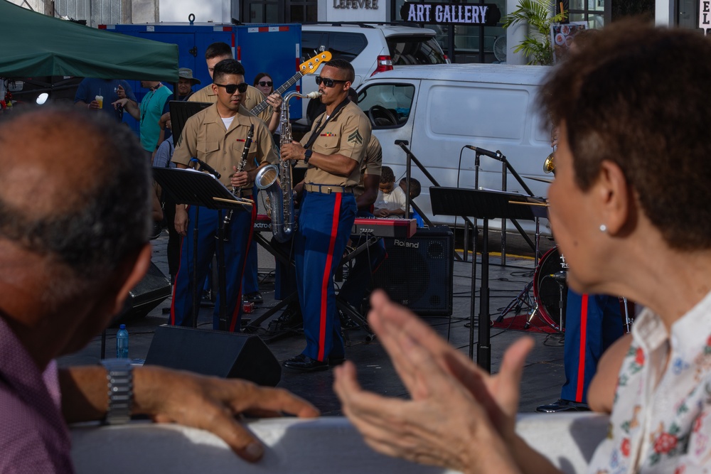 MFR Band Performs at the Plaza Catedral in Casco Antiguo, Panama