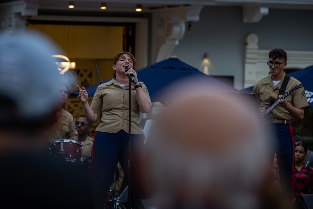 MFR Band Performs at the Plaza Catedral in Casco Antiguo, Panama