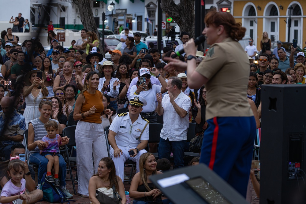 MFR Band Performs at the Plaza Catedral in Casco Antiguo, Panama