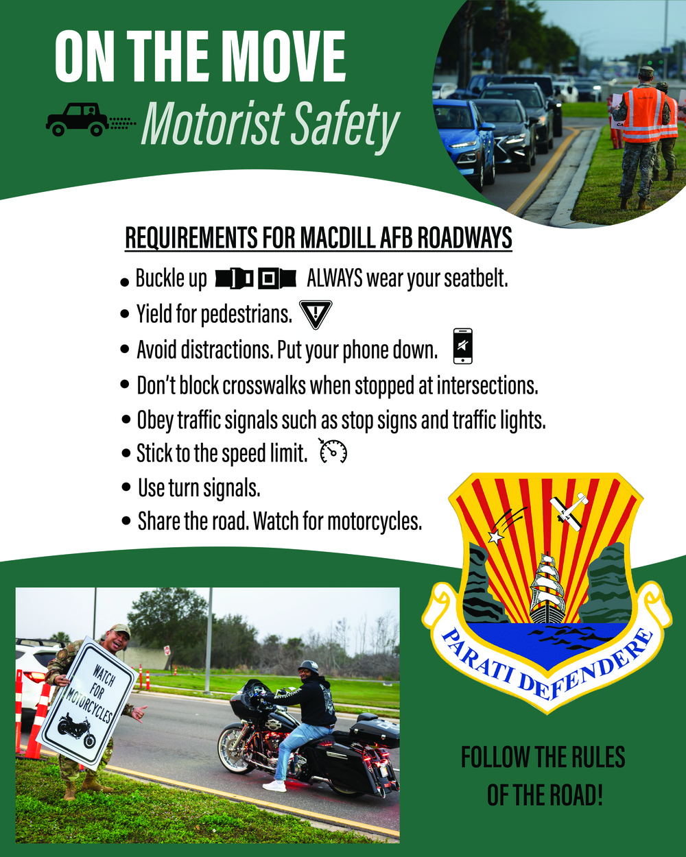 MacDill AFB "ON THE MOVE" Motorist Safety