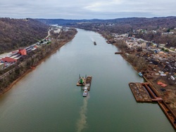 Lock wall demolition, dredging continue at historic Monongahela River facility [Image 1 of 10]