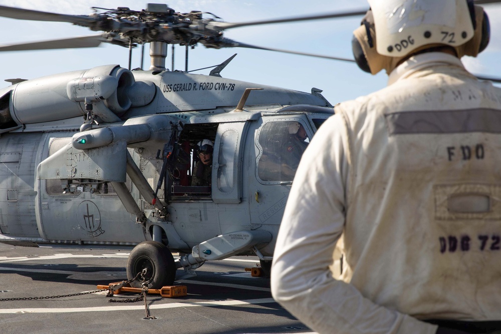 USS Mahan (DDG 72) Conducts Routine Flight Operations