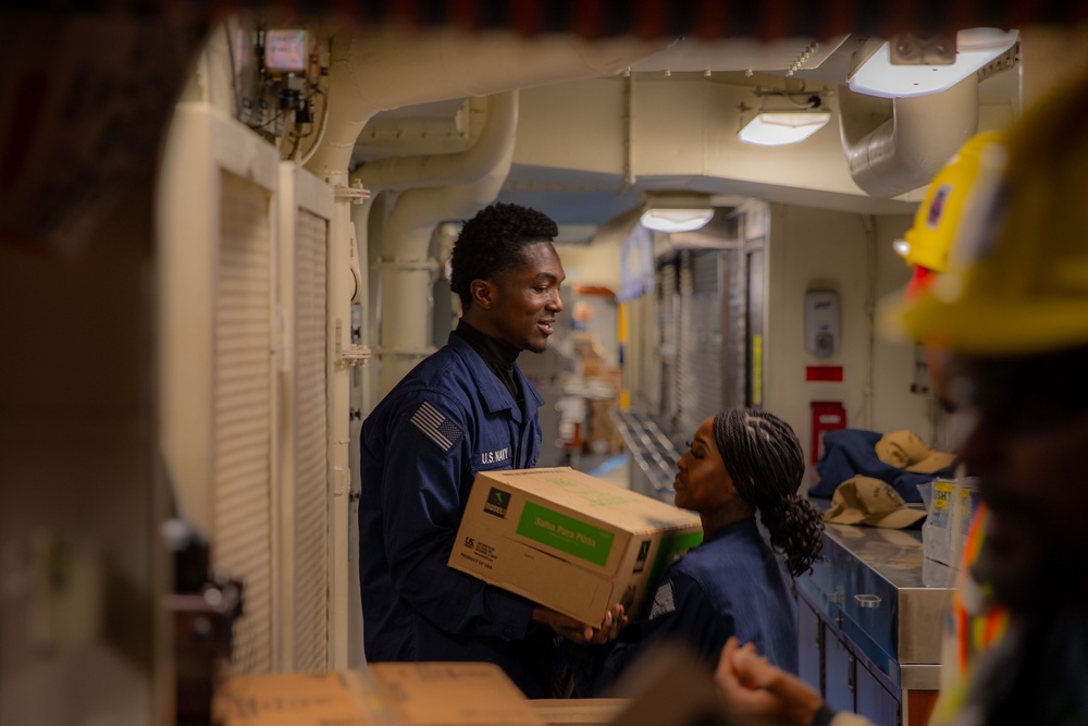 Tripoli Sailors Participate in a Working Party