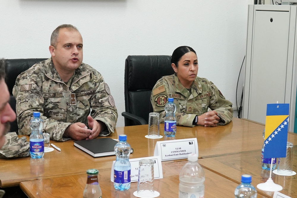 AFBiH lieutenant colonel meets w/ Maryland Guardsmen, Dubrave, BiH