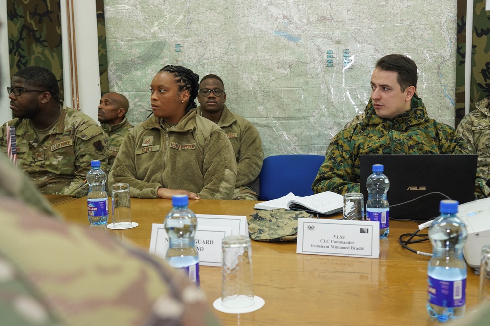 AFBiH logistics battalion meet w/Maryland Guardsmen, Dubrave, BiH