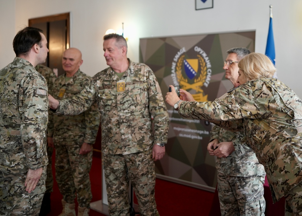 AFBiH Media Information Team photograph promotion ceremony