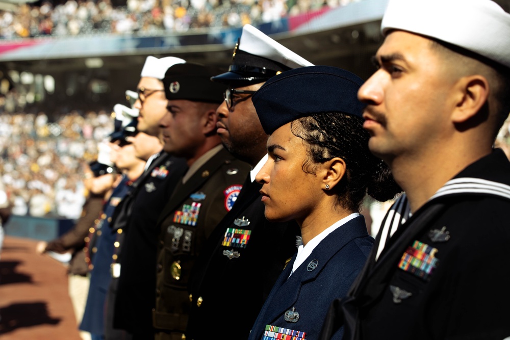 San Diego Padres Salute to Service Pre-game Ceremony