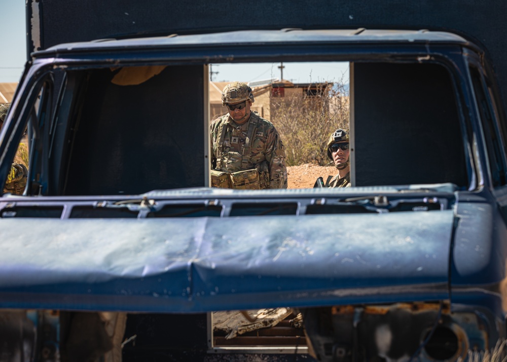 First Army competitors react to UAS during Best OC/T Competition