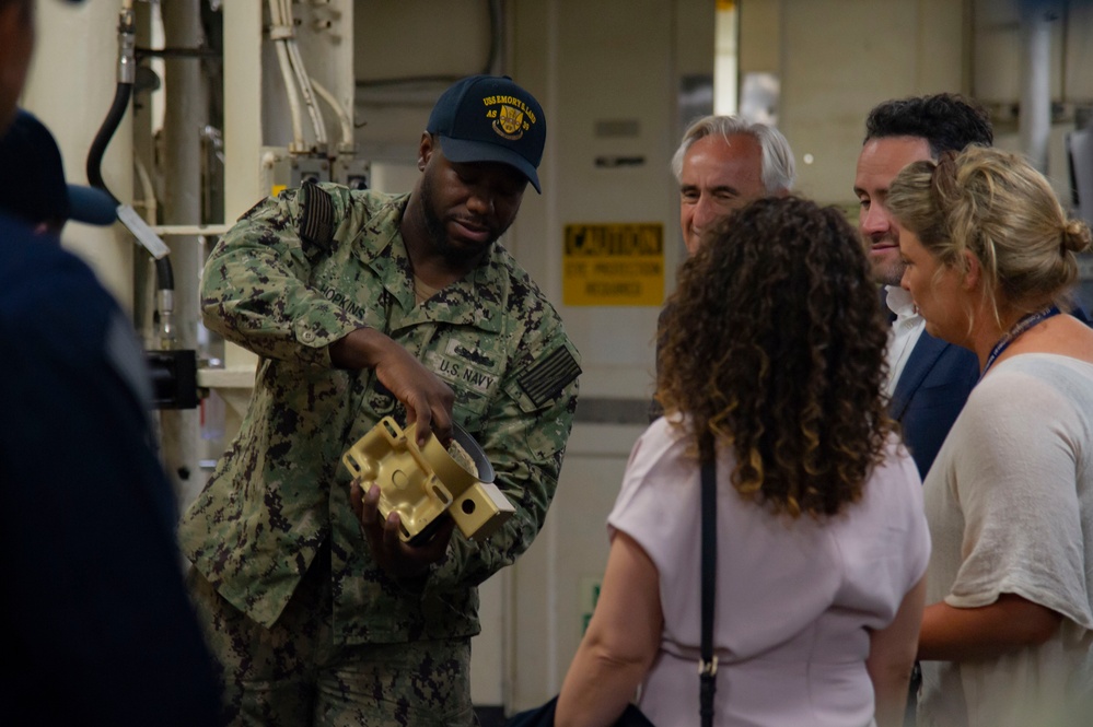 Emory S. Land hosts a Tour for distinguished visitors