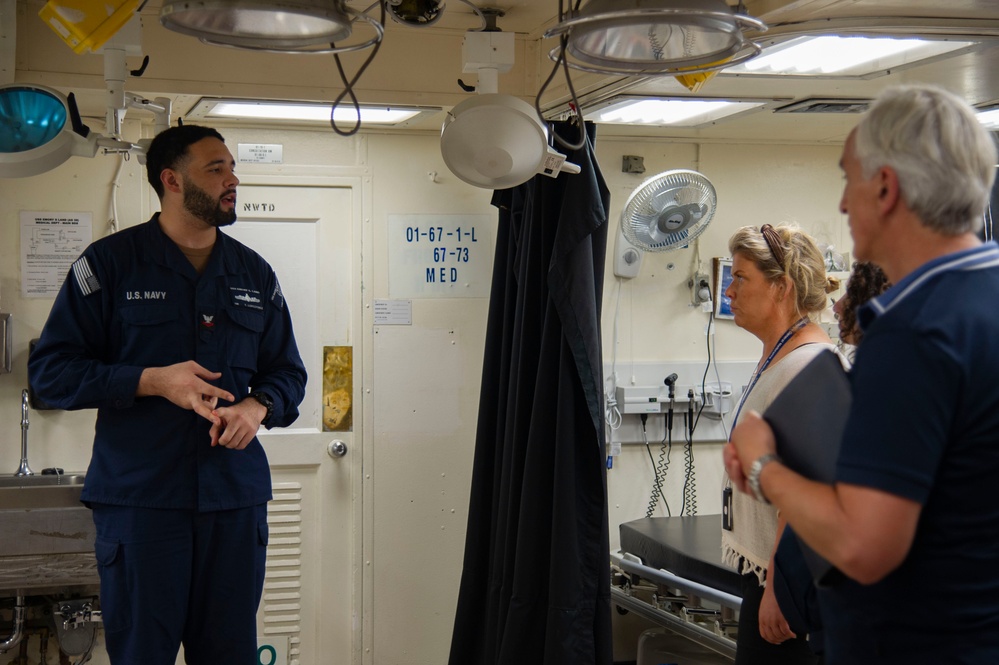 Emory S. Land hosts a Tour for distinguished visitors
