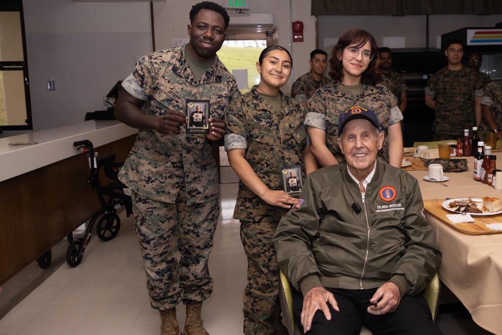 U.S. Marine Corps WWII Veteran Visits Camp Kinser Okinawa