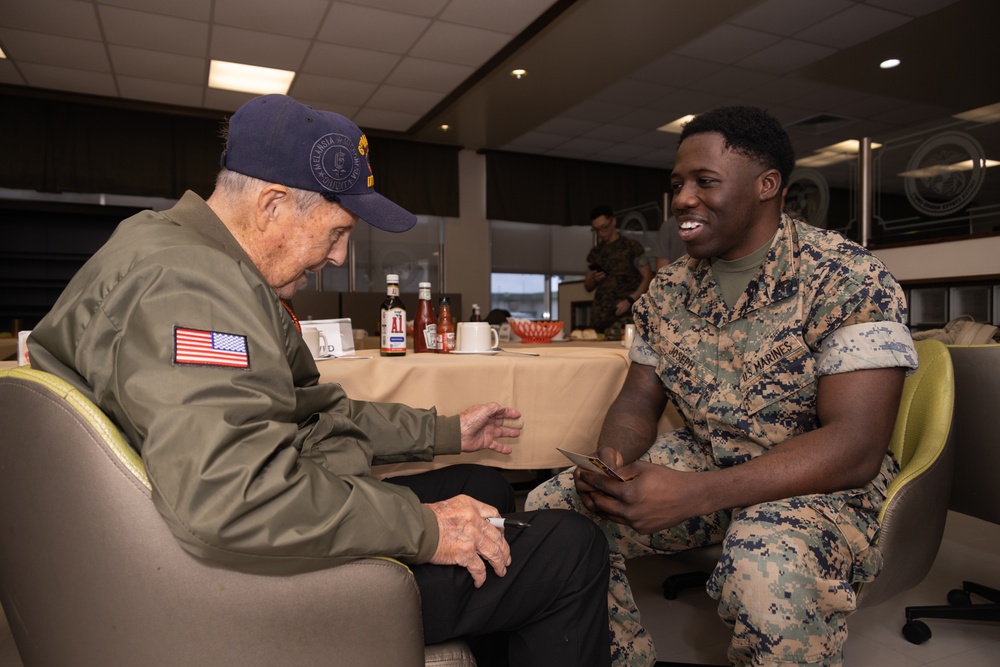 U.S. Marine Corps WWII Veteran Visits Camp Kinser Okinawa