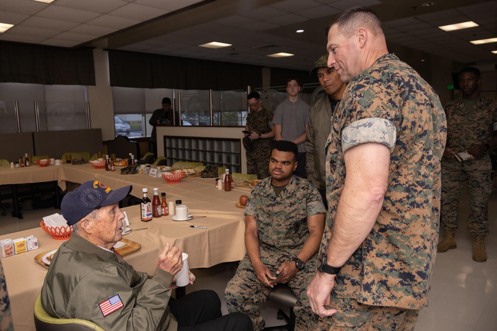 U.S. Marine Corps WWII Veteran Visits Camp Kinser Okinawa