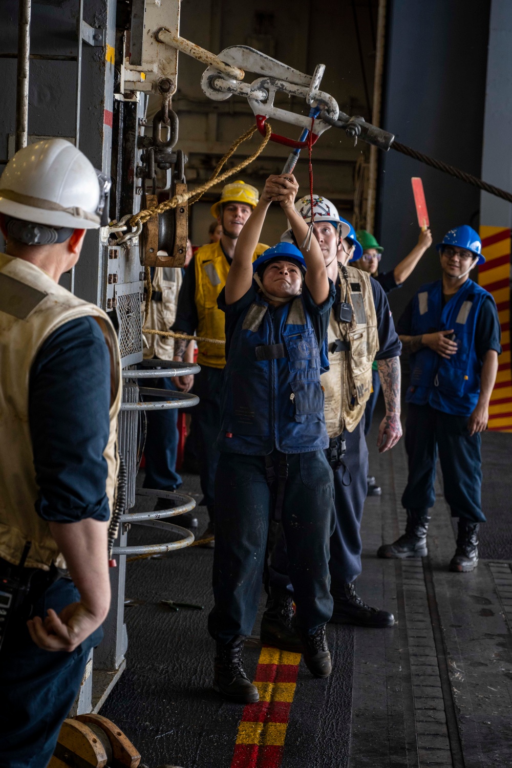 Nimitz Sailor Detaches Pelican Hook Concluding A Replenishment-at-Sea