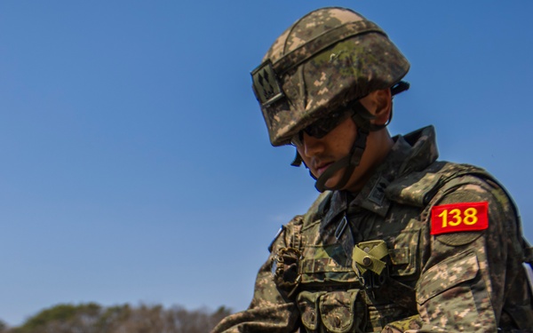 Republic of Korea Soldiers Prepare for Expert Soldier Badge with Field Casualty Training - E3B