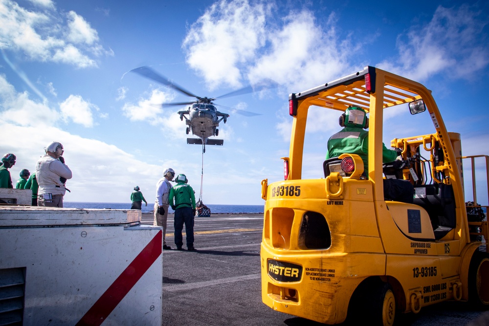 Nimitz Conducts a Replenishment-at-Sea