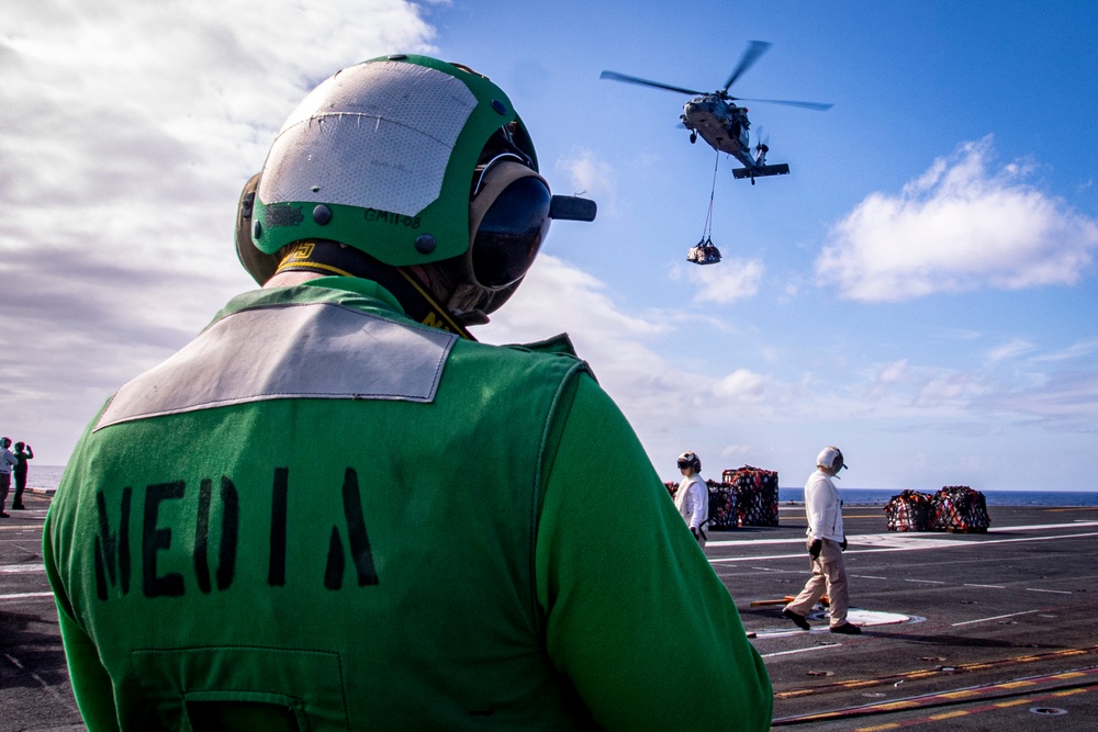 Nimitz Conducts a Replenishment-at-Sea