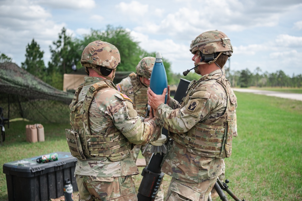 2-124 conducts mortar live fire training at CBJTC