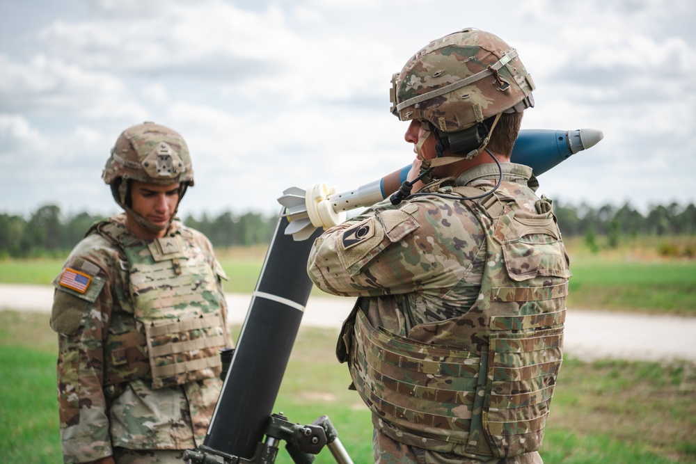 2-124 conducts mortar live fire training at CBJTC