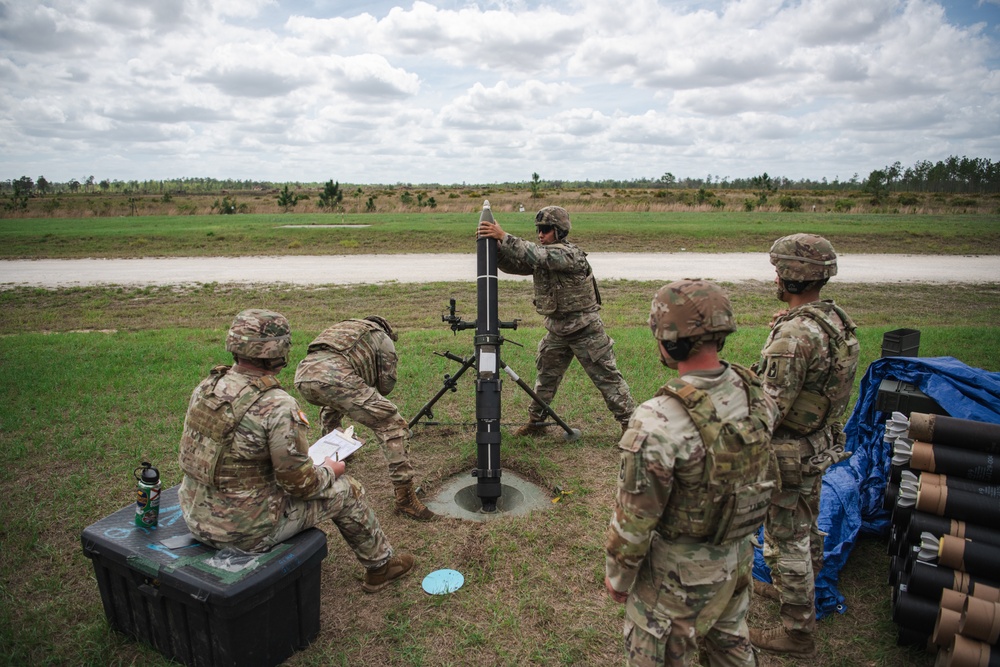 2-124 conducts mortar live fire training at CBJTC