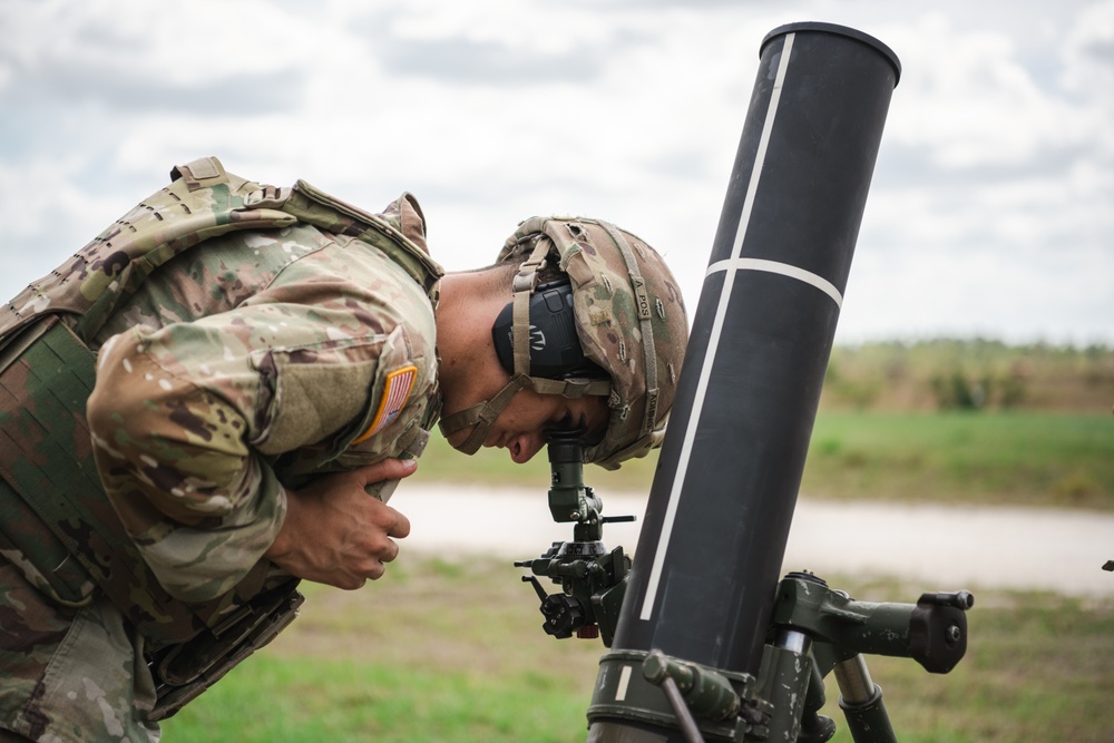 2-124 conducts mortar live fire training at CBJTC