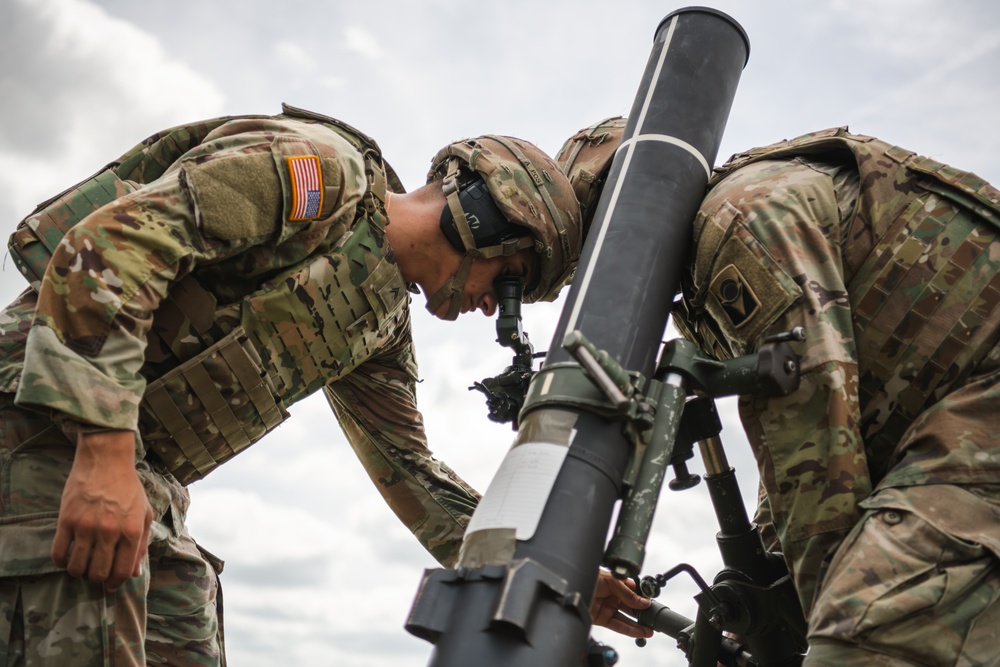 2-124 conducts mortar live fire training at CBJTC