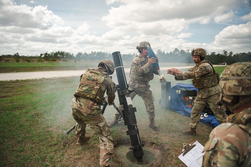 2-124 conducts mortar live fire training at CBJTC