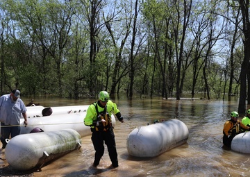 Search and Resue Efforts After Severe Storms and Flooding Impacted Arkansas