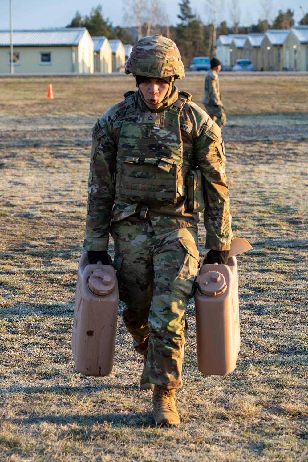 41st FAB Soldiers conduct Expert Physical Fitness Assessment during best squad competition