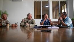 Raines visits Saipan, focuses on troop support, readiness