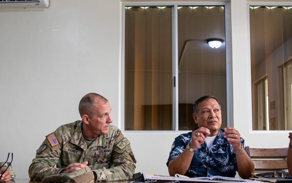 Raines visits Saipan, focuses on troop support, readiness