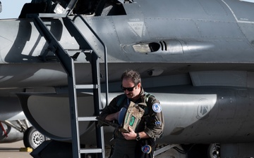 U.S. Air Force pilot prepares for training mission